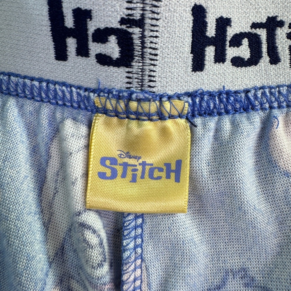 Disney Lilo & Stitch Pajama Pants Blue Spa Day Fleece Lounge Pants Womens - Picture 6 of 7